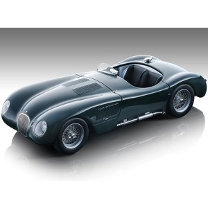 Jaguar C-Type RHD (Right Hand Drive) British Racing Green "Press Version" (1953) "Mythos Series" 1/18 Model Car by Tecnomodel - 1 of 3