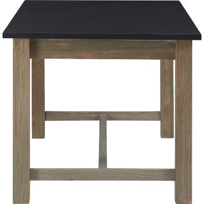 Elmhurst 66" Black and Grey Reclaimed Wood Dining Table