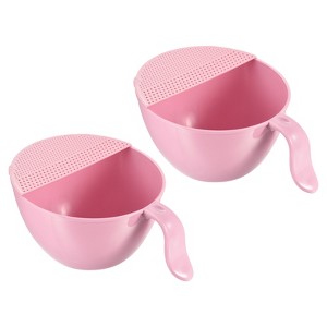 Unique Bargains Rice Washing Bowl, Kitchen Strainer Colander Bowl Drain Basket Wash Strainers - 1 of 3