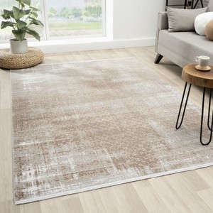 Luxe Weavers Floral Premium Textured Distressed Fringe Indoor Area Rug - 1 of 4