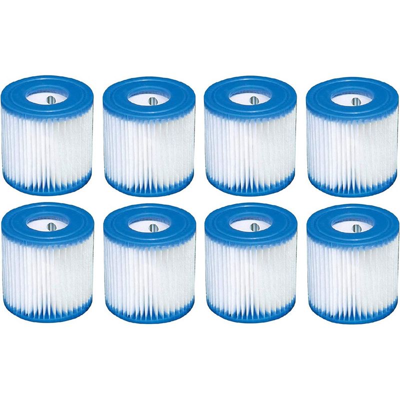 Intex Type H Easy Set Filter Cartridge Replacement for Swimming Pools (8 Pack), 1 of 3