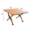 Racxily Portable picnic table, rollable aluminum alloy table top with folding solid X-shaped frame - 4 of 4