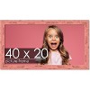 PosterPalooza | Panoramic Shabby Chic Pink Picture Frame - UV Acrylic, Foam Board Backing, Hanging Hardware - 2 of 4