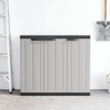 vidaXL Outdoor Storage Cabinet Gray and Black Polypropylene Medium - 3 of 4