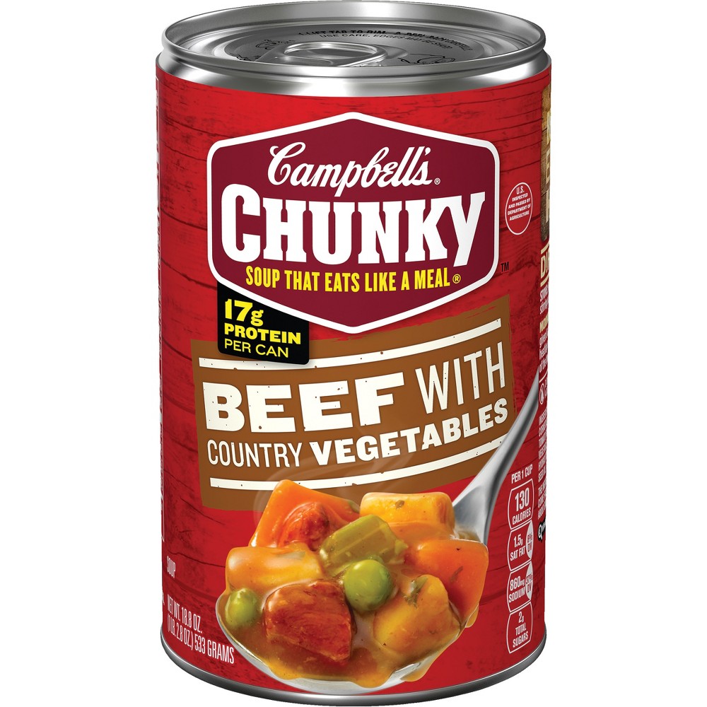 UPC 051000005502 product image for Campbell's Chunky Beef with Country Vegetables Soup - 18.8oz | upcitemdb.com