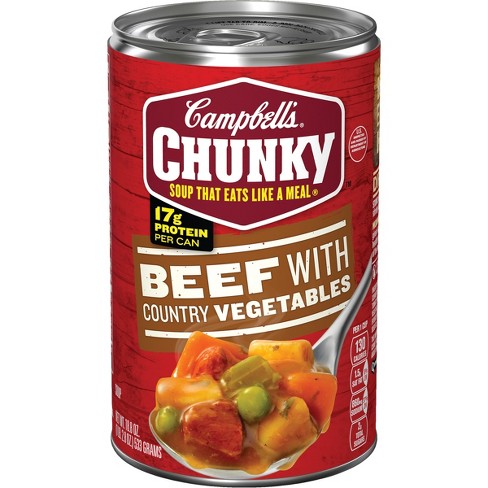 Campbell S Chunky Beef With Country Vegetables Soup 18 8oz Target