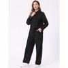 Allegra K Women's Linen Set Button Down Shirt and Drawstring Wide Leg Pants Casual Outfits 2 Pcs - 3 of 4