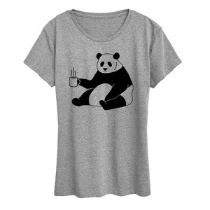 Women's - Instant Message - Coffee Panda Short Sleeve Graphic T-Shirt - 1 of 4