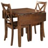 Maliang 3-Piece Wooden Dining Table Set, 1Table with 2 X-back Chairs for Small Places - 3 of 4