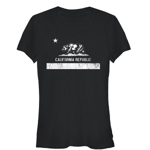 Juniors Womens Lost Gods Classic California Republic Bear T-Shirt - 1 of 3