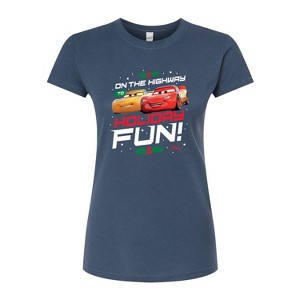 Women's - Disney - On The Highway To Holiday Fun Fitted Graphic T-Shirt - 1 of 3