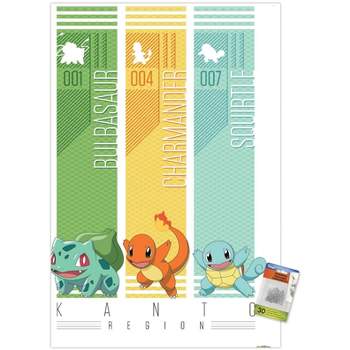 Tendências Internacionais Pôster Pokemon Kanto 22.375 X 34 - Trends  International - Pôster - Magazine Luiza