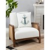 Saro Lifestyle Down-Filled Throw Pillow With Anchor Appliqué Design - 3 of 3