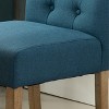 Okak Modern Solid Wood Dining Chairs with Tufted Back, Set of 2, Upholstered Kitchen Side Chairs with Natural Wood Legs for Living Room - 4 of 4