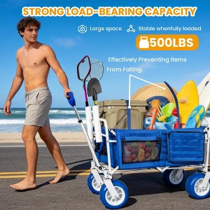 Whisen Beach Wagon, Fishing Cart, Folding Stroller with Carbon Steel, 5 ...