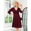 Women's Maternity Dress 3/4 Sleeve V Neck Nursing Dresses Casual A Line Ruffle Party Midi Dress - 3 of 4