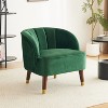 NicBex Velvet Fabric Accent Chair,Upholstered Barrel Living Room Chairs with Mid-Height Backrest,Modren Armchair,Accent Chairs for Living Room - 2 of 4