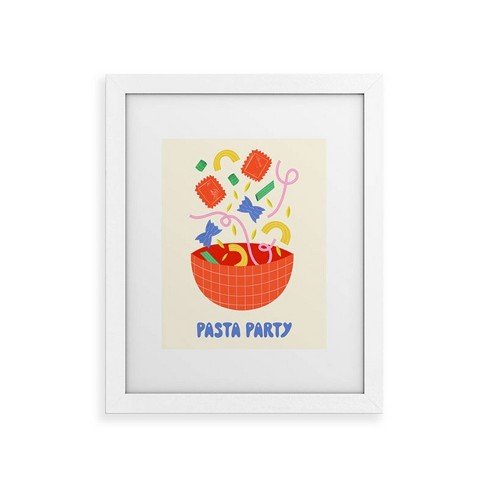 Deny Designs Melissa Donne Pasta Party White Framed Art Print - image 1 of 4