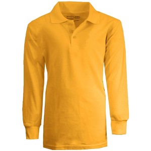 Galaxy Authentic Boy's Slim Fit  Long Sleeve Polo Shirts - 1 of 3