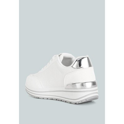 Женские кроссовки London Rag Womens Metallic Panel Platform Sneakers 5 — фото 8