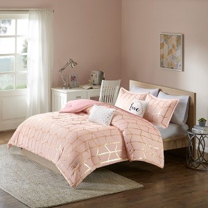 NicBex Metallic Printed Comforter Set Bedding Set Contemporary Soft Microfiber Fabric Quilt Set, Machine Washable - 1 of 4