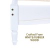 NicBex Queen Size Wood Bed Frame with Upholstered Headboard,Wood Slat Support,Large Under Bed Storage,White - 4 of 4