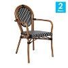Alamont 2pk Commercial Thonet Stacking Chairs with Arms - 2 of 4