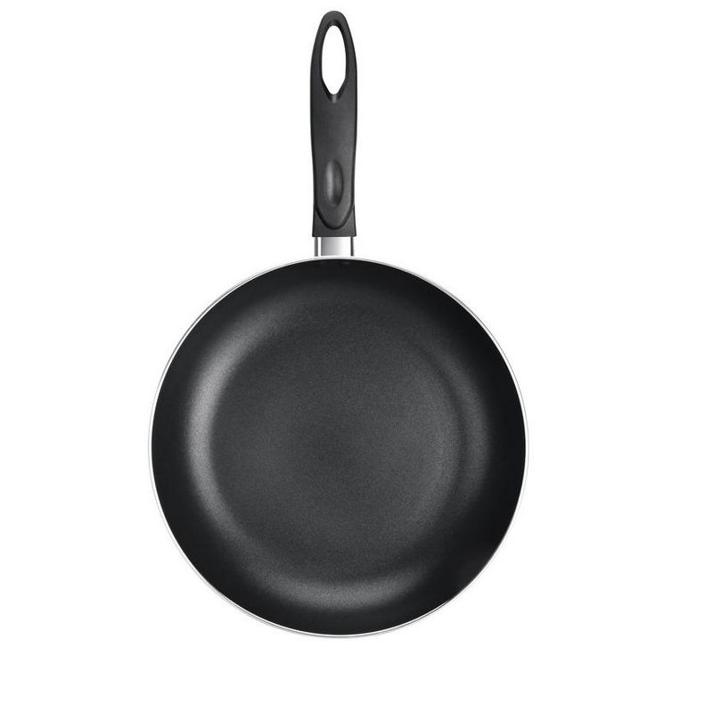 NutriChef Black Small Fry Pan, 8-Inch Kitchen Cookware, Black Coating Inside, Heat Resistant Lacquer Outside (Black), 1 of 2