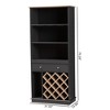 Mattia and Oak Finished Wood Wine Cabinet Gray/Brown - BaxtonStudio - 2 of 4