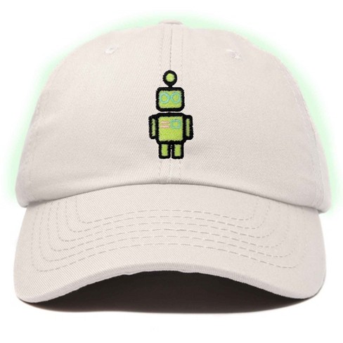 Dalix Robot Embroidered Glow in the Dark Retro Dad Hat Cotton Baseball Cap Adjustable Mens - image 1 of 4