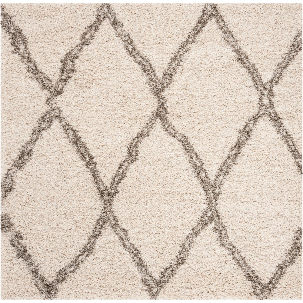 5'x5' Square Madeleine Geometric Loomed Rug Ivory/Gray Square - Safavieh