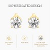 Gilded Lab-Grown Diamond 10KT White Gold & Yellow Gold Stud Earrings for Women, Round Cut, 1/5, 1/4, 1/3, 3/8, 1/2, 3/4, 1 Carat Total Weight - 2 of 4