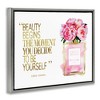 Stupell Industries Fashion Designer Perfume Gold Pink Watercolor Inspirational Word Floating Frame Canvas Art, Gray, 31" x 25" - 2 of 4
