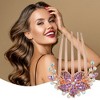 Unique Bargains Women's Rhinestone Inlaid Flower Hair Side Comb 3.54"x2.76" 1 Pc - image 2 of 4