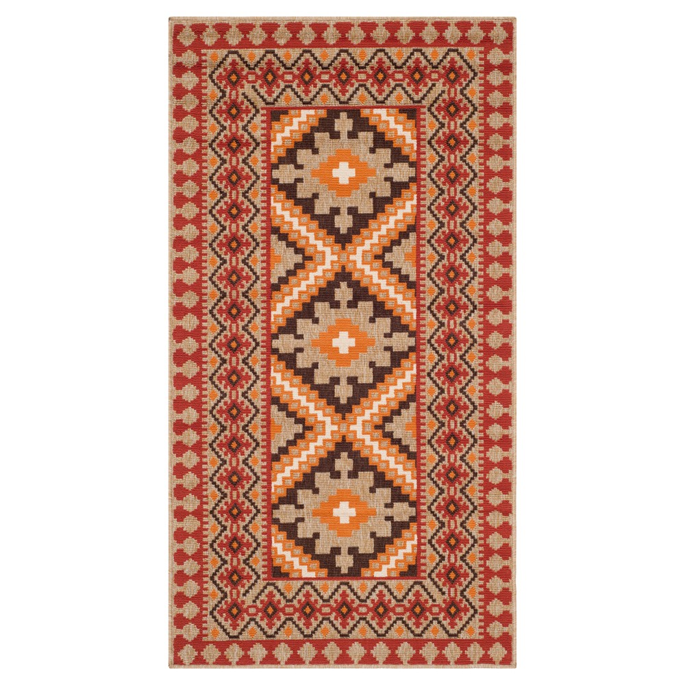 Nadir Accent Rug - Red/Natural (4'x5'7in) - Safavieh