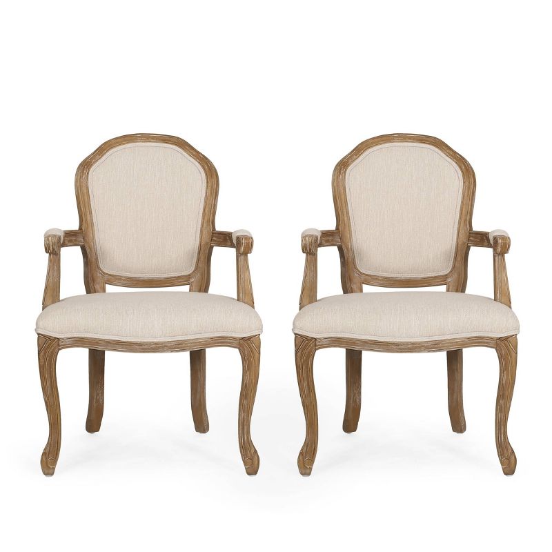 2pk Baldner Traditional Upholstered Dining Chairs - Christopher Knight Home, 1 of 13
