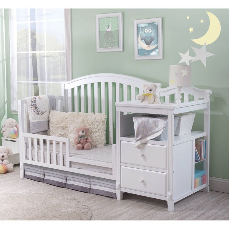 Sorelle Berkley Crib &#38; Changer Standard Full-Sized Crib White, 3 of 5