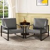 Hooseng Modern Accent Chair Set of 2, Armchairs with PU Leather Upholstery, Single Upholstered Sofa Chair, Ergonomic Lounge Living Room Chair for 2 - 2 of 4