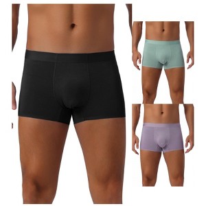 INSPIRE CHIC Men's 3 Pack Elastic Waist Solid Color Basic Boxer Briefs - 1 of 4
