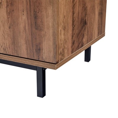 Brooklyn 59'' Brown Acacia Sideboard with Metal Legs