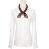 INSPIRE CHIC Women Polka Dots Cotton Linen Retro Solid Color Plain Square Neck Scarves 1Pc - 2 of 4