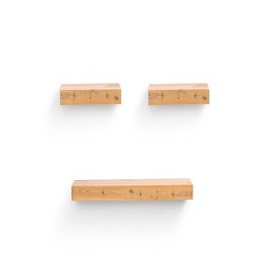 Dsvimoy Planter Stands and Holders Planter Stands Shelf with Invisible Brackets for Home Storage, Beige, 27"*6"*5" - 1 of 4