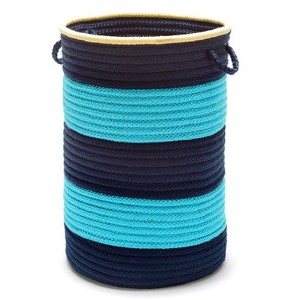 Colonial Mills Color Block Hampers No Lid Hampers, Turquoise/Navy - 1 of 1
