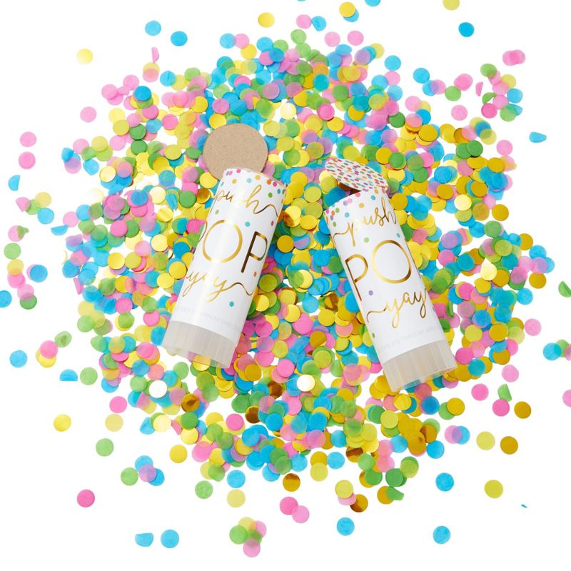 Sparkle and Bash 20 Pack Rainbow Confetti Shakers for Wedding, New Years Eve Party Supplies, 1.5 x 4.3 in, 5 of 9