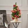 Christopher Knight Home Carmick 2 Foot Noble Fir Pre Lit LED Pre Decorated Artificial Christmas Tree, Green - 2 of 4