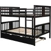Streamdale Full over Full Bunk Bed with Twin Size Trundle and Ladder-Espresso - 4 of 4
