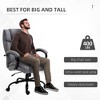 Vynxaria High Back Big and Tall Executive Office Chair 484lbs with Wide Seat, Computer Desk Chair with Linen Fabric,Gray - 2 of 4