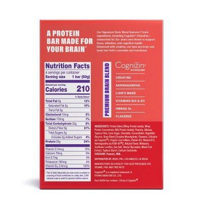MOSH Peanut Butter Cup High Protein Bars with Creatine - 20g Protein - 8.44oz/4ct