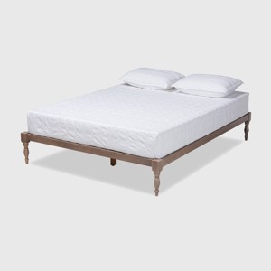 Iseline Wood Platform Bed Frame - Baxton Studio - 1 of 4