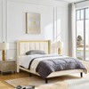 Queen Size Bed Frame, Upholstered Platform Bed Frame, Modern Wingback Headboard, Solid Wood Slats Support, No Box Spring Needed - 2 of 4
